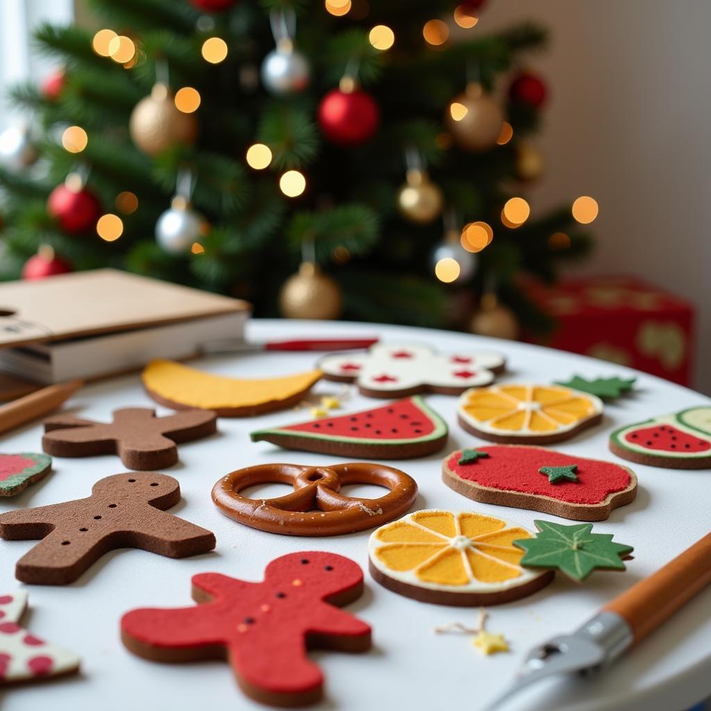 Handmade food Christmas ornaments