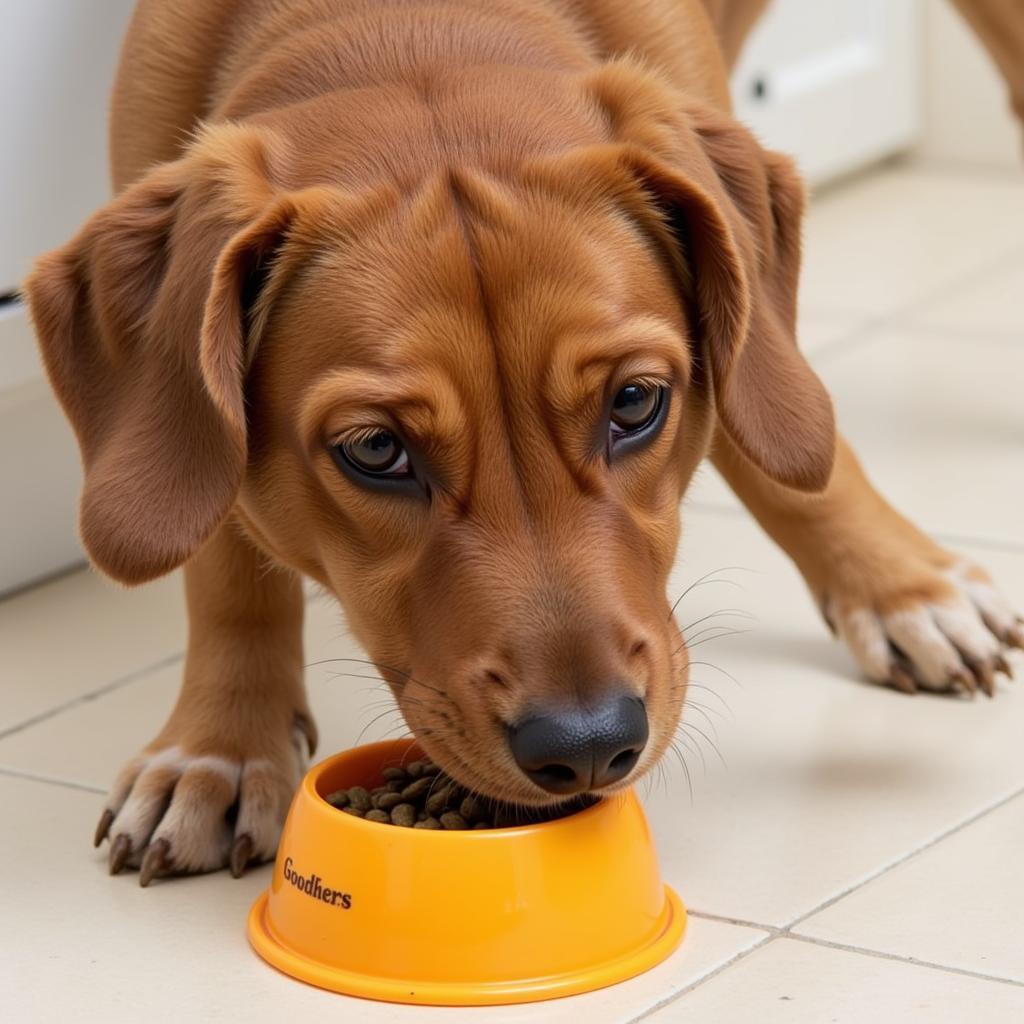 Happy Dog Enjoying Goodness Gracious Dog Food