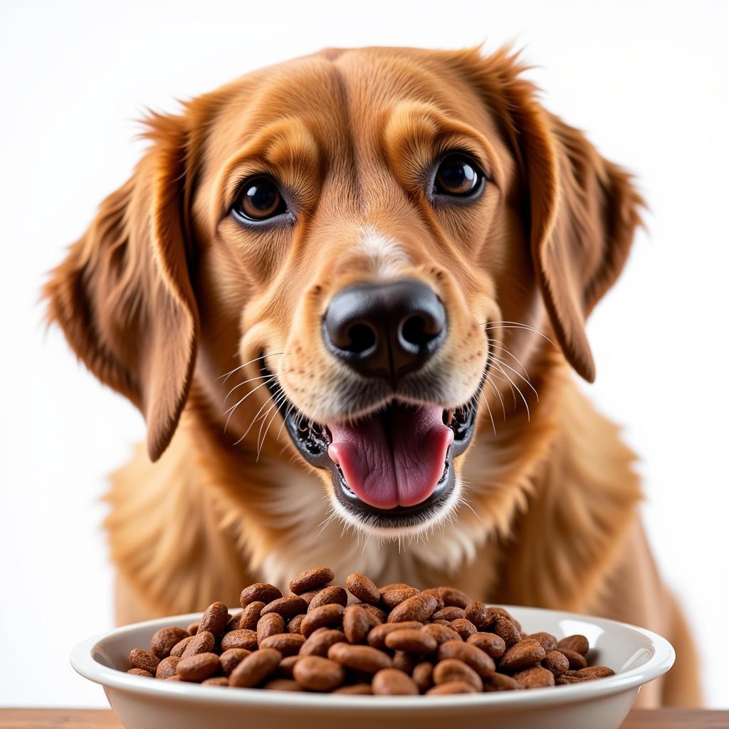 Happy Dog Enjoying pH Balanced Meal