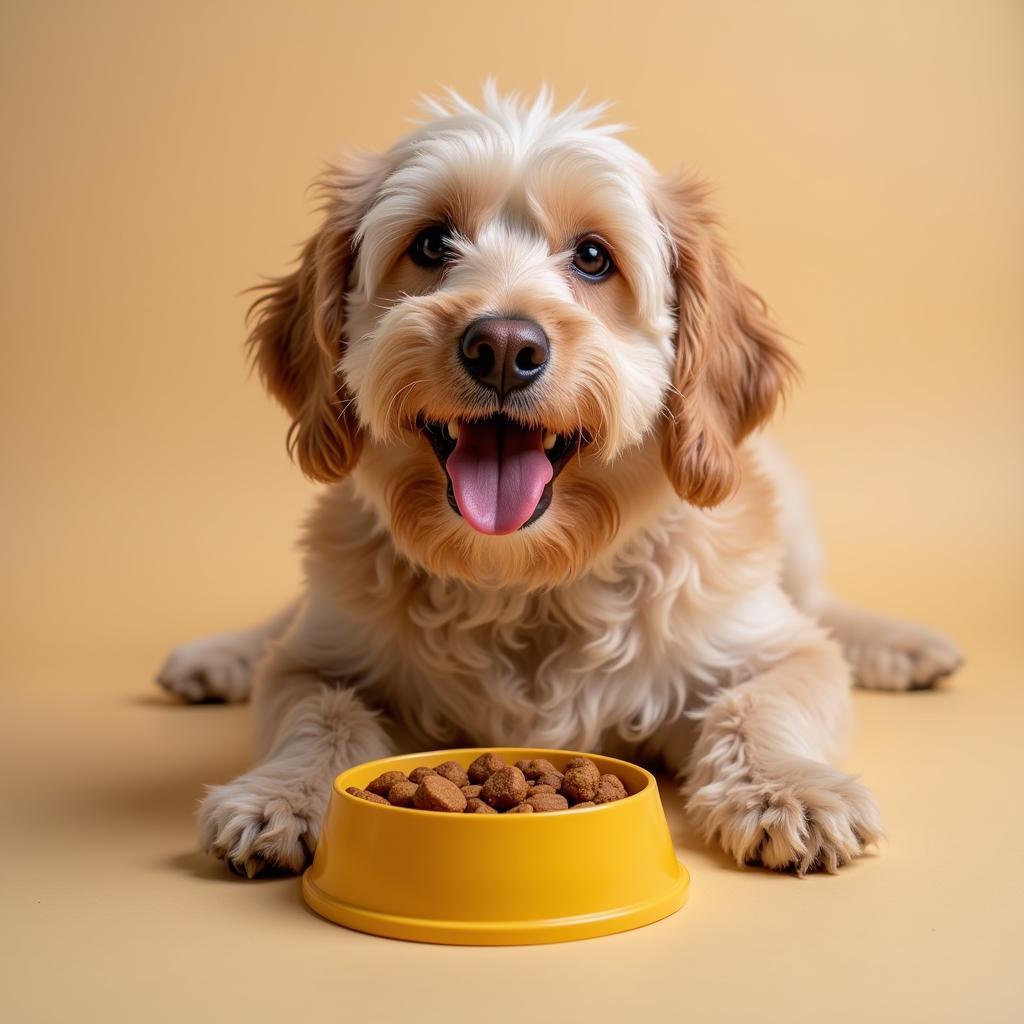 Happy Dog Eating Skippy