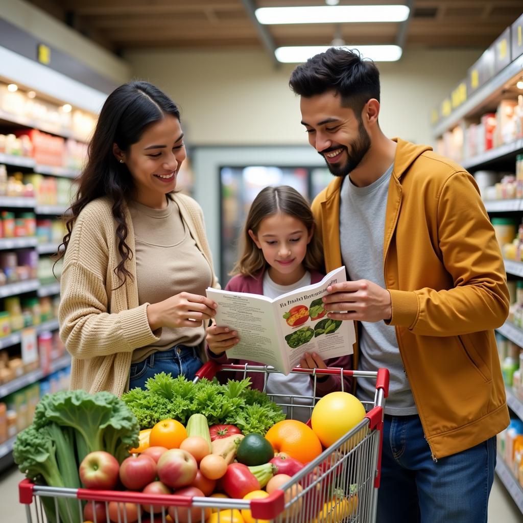 Happy Family Grocery Shopping