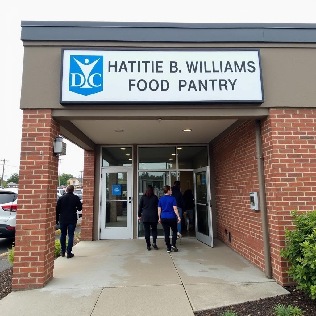 Exterior of the Hattie B Williams Food Pantry building