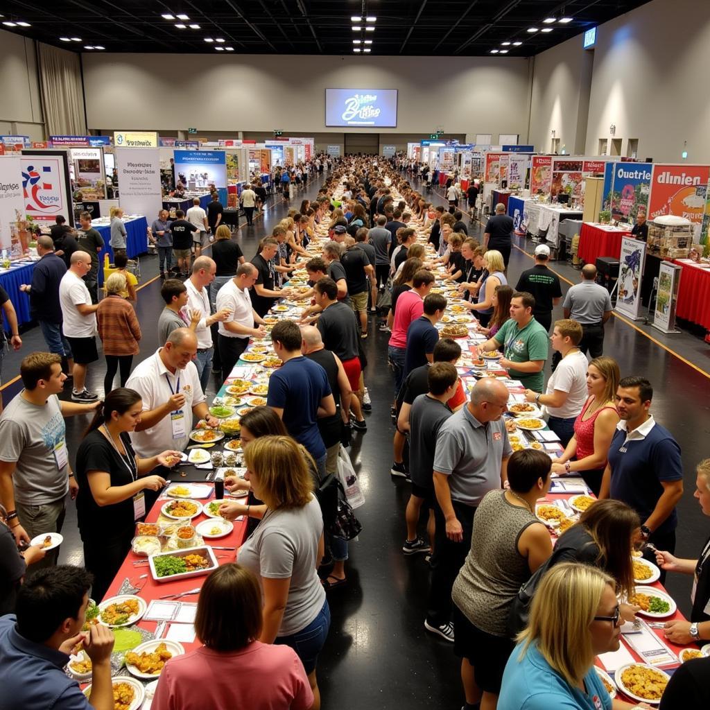 Attendees exploring the diverse offerings at the Hawaii New Food and Product Show