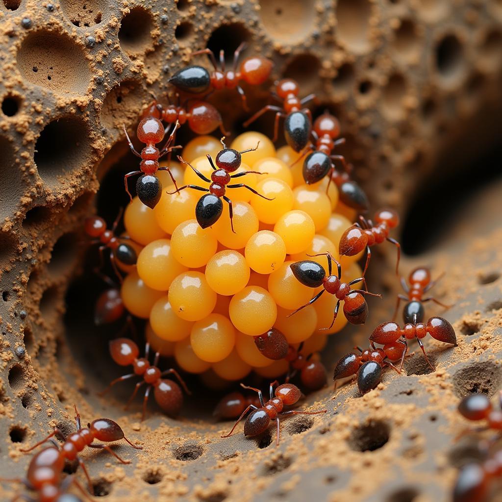 Healthy brood in a thriving colony