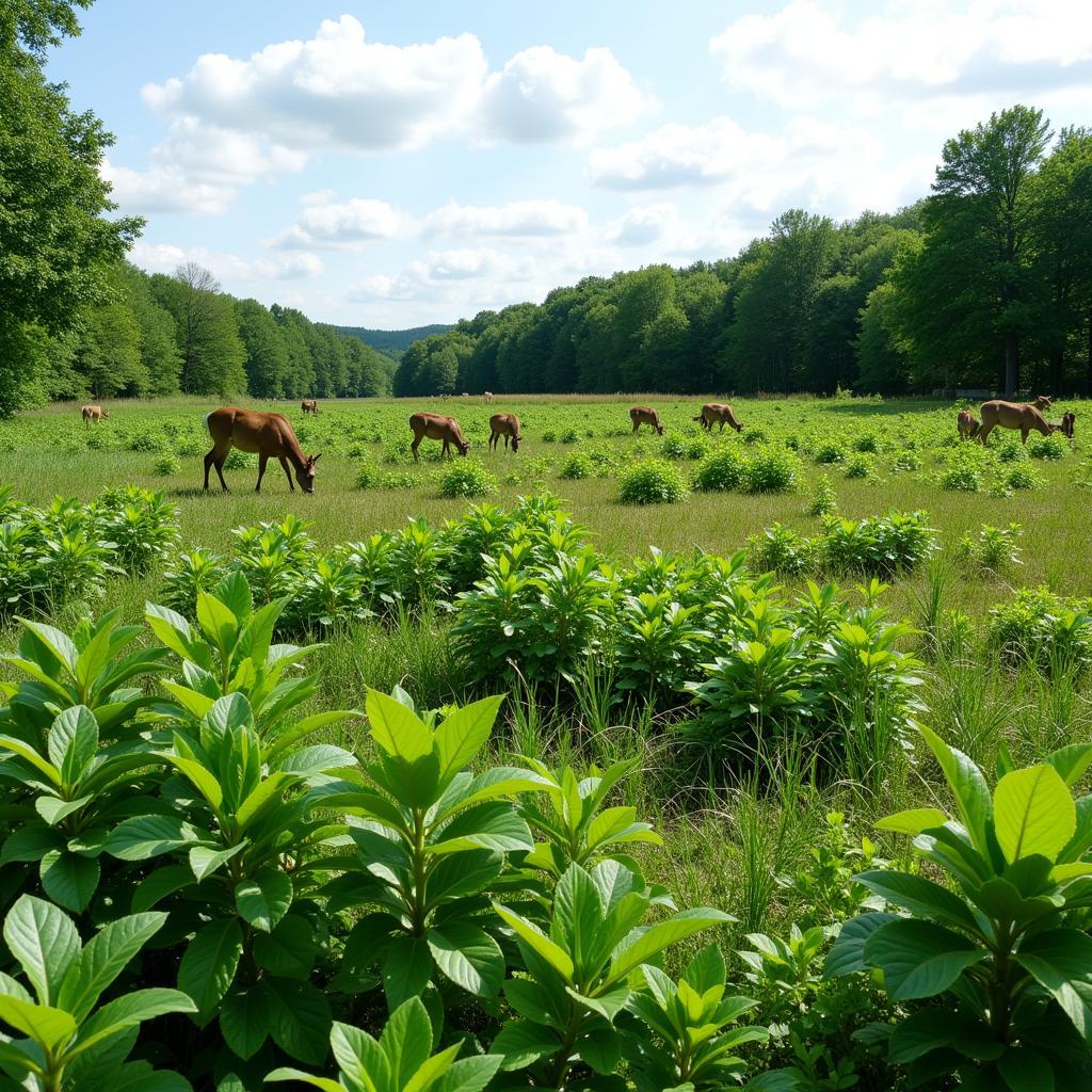 Thriving Deer Food Plot