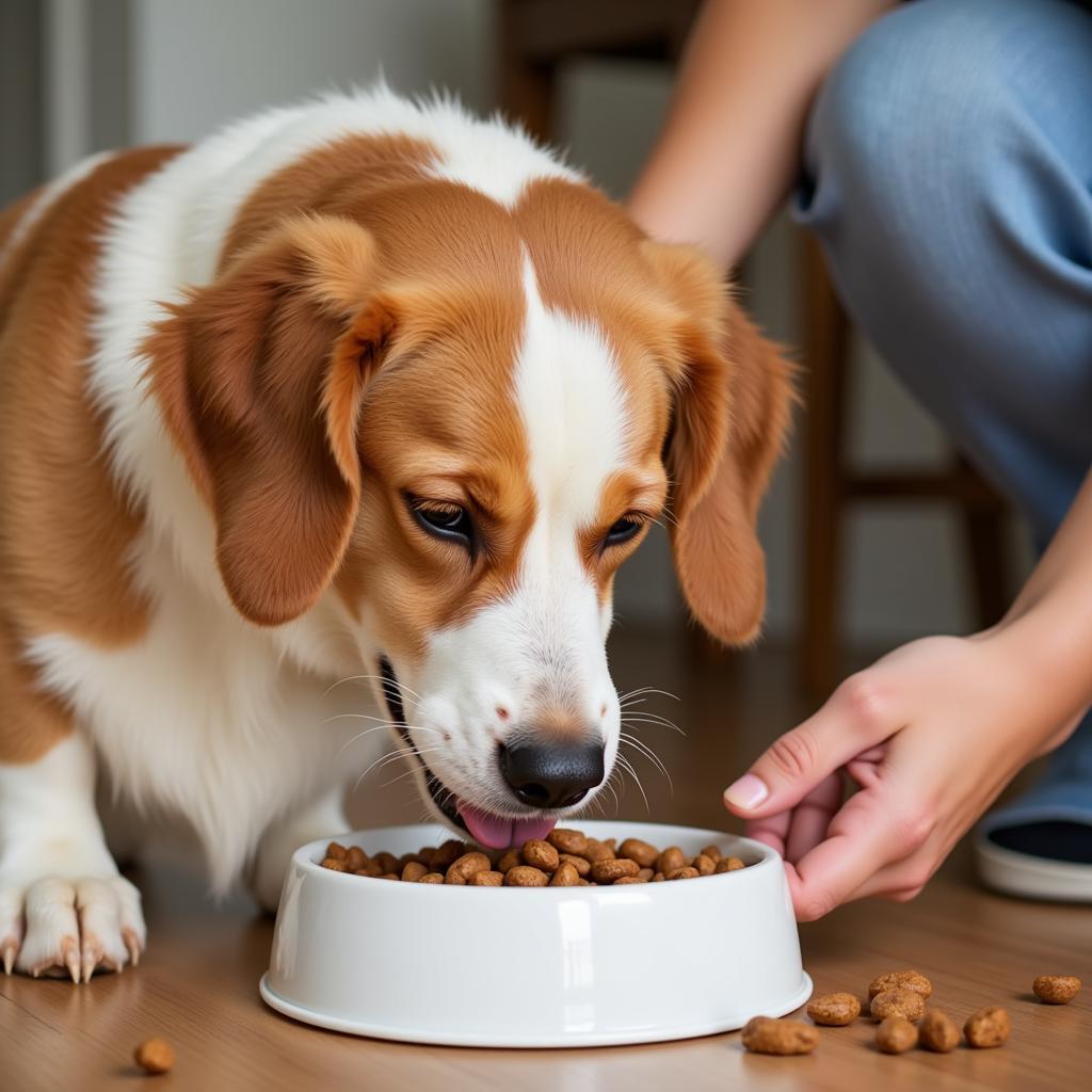 Healthy Dog Eating Petland Food