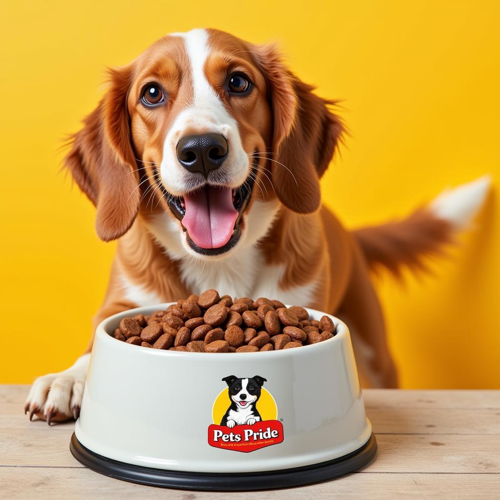 A Healthy Dog Enjoying Pets Pride Dog Food