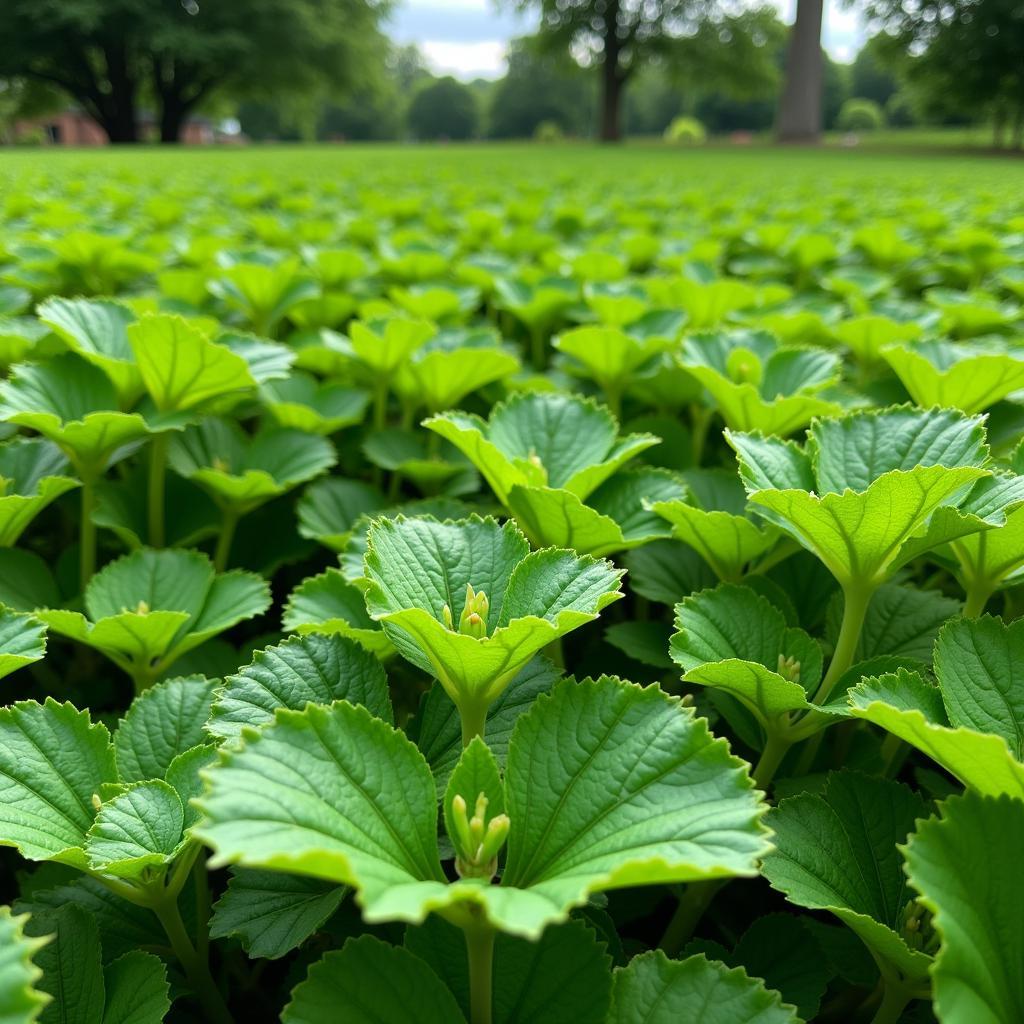 A lush and thriving food plot after fertilization