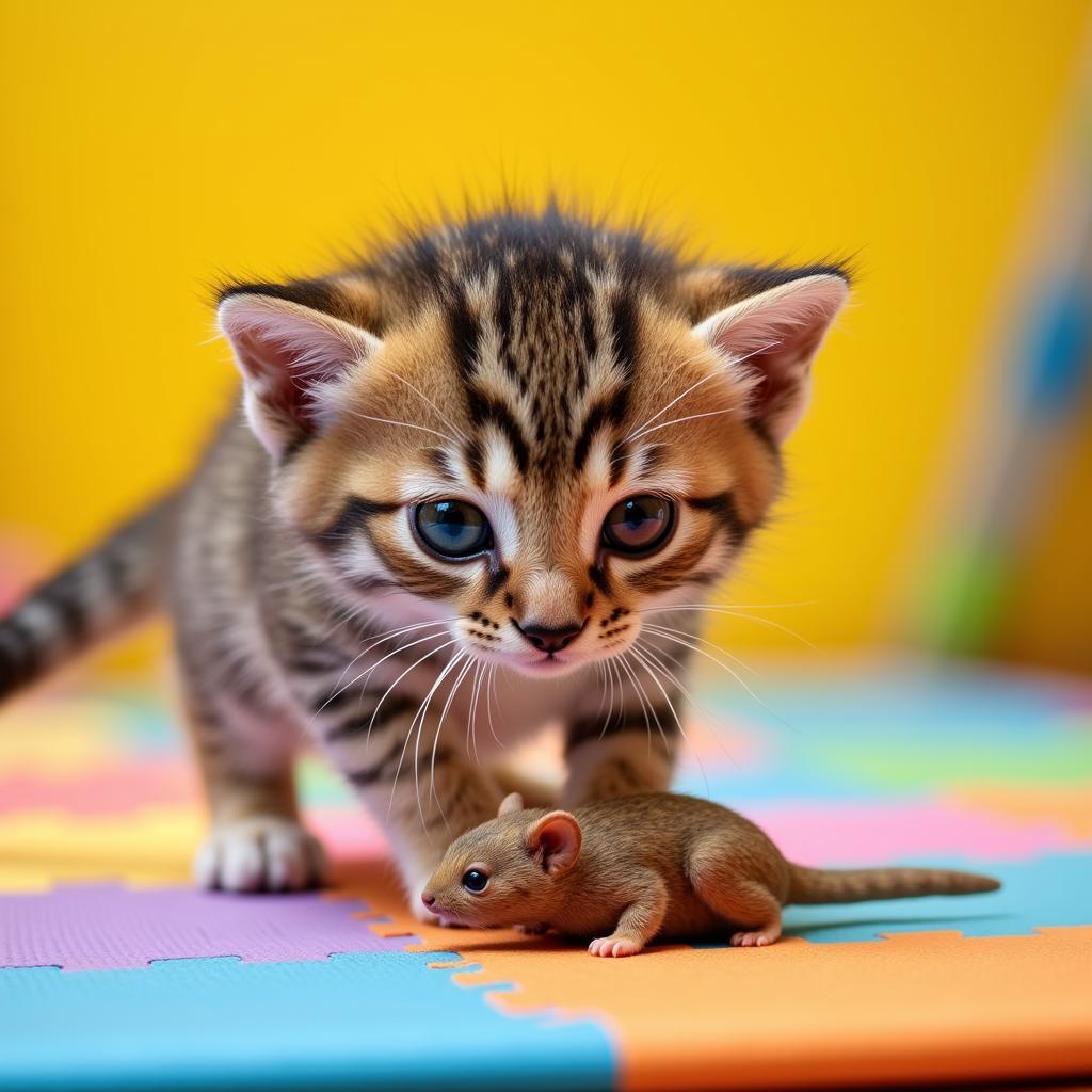 A Healthy and Playful Junior Kitten