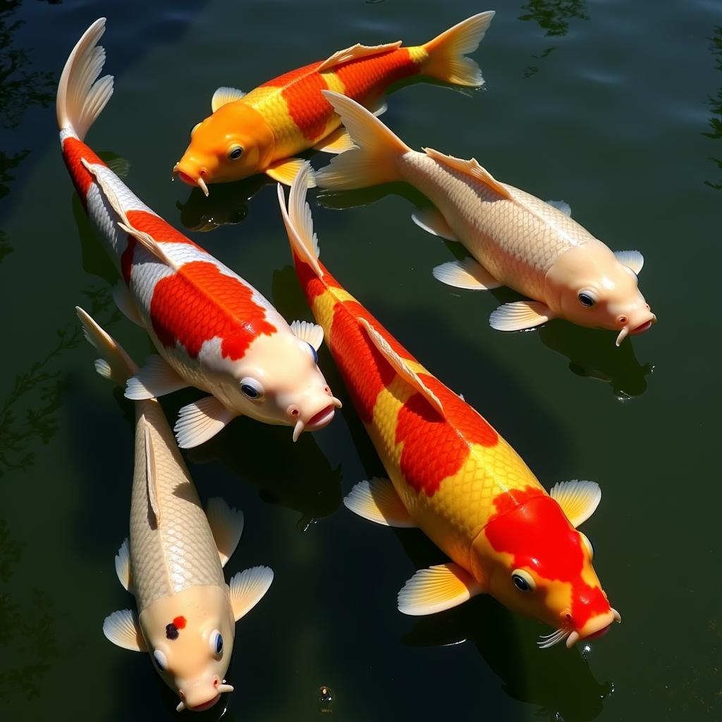 Healthy Koi with Vibrant Colors