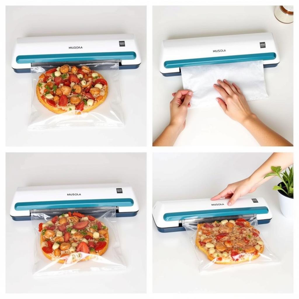 Using a heat sealer to seal food bags