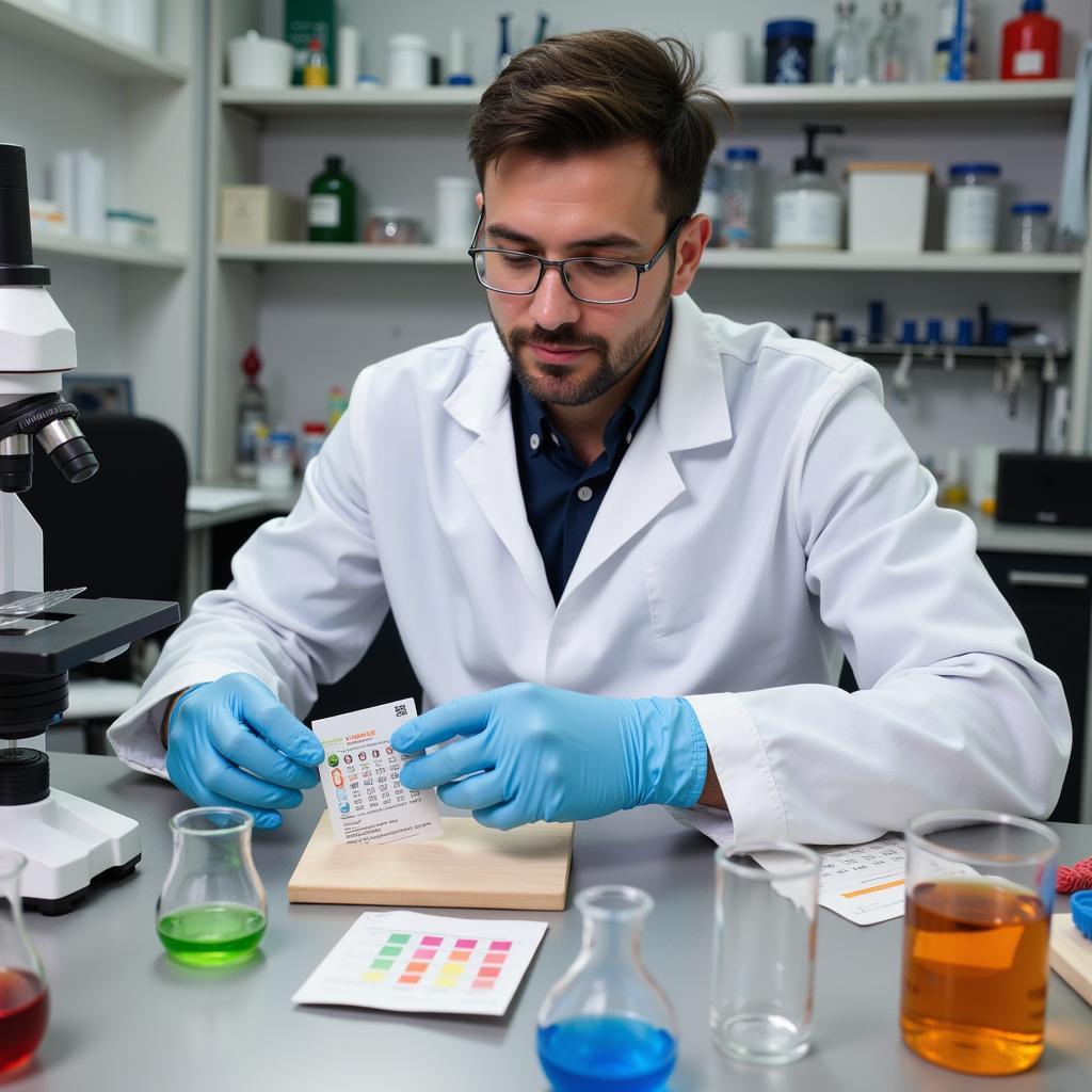 Heavy Metal Test Kit in a Food Lab