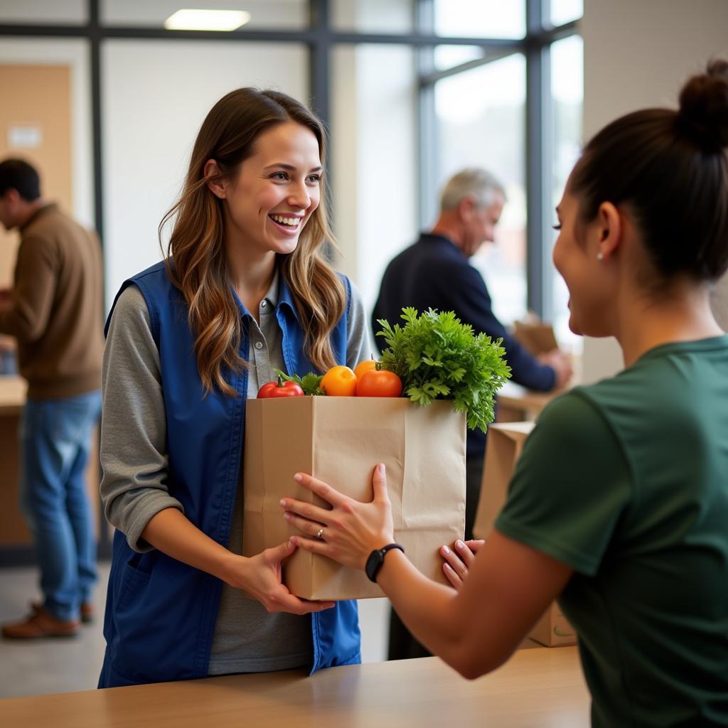 Client Receiving Food at a Partner Agency