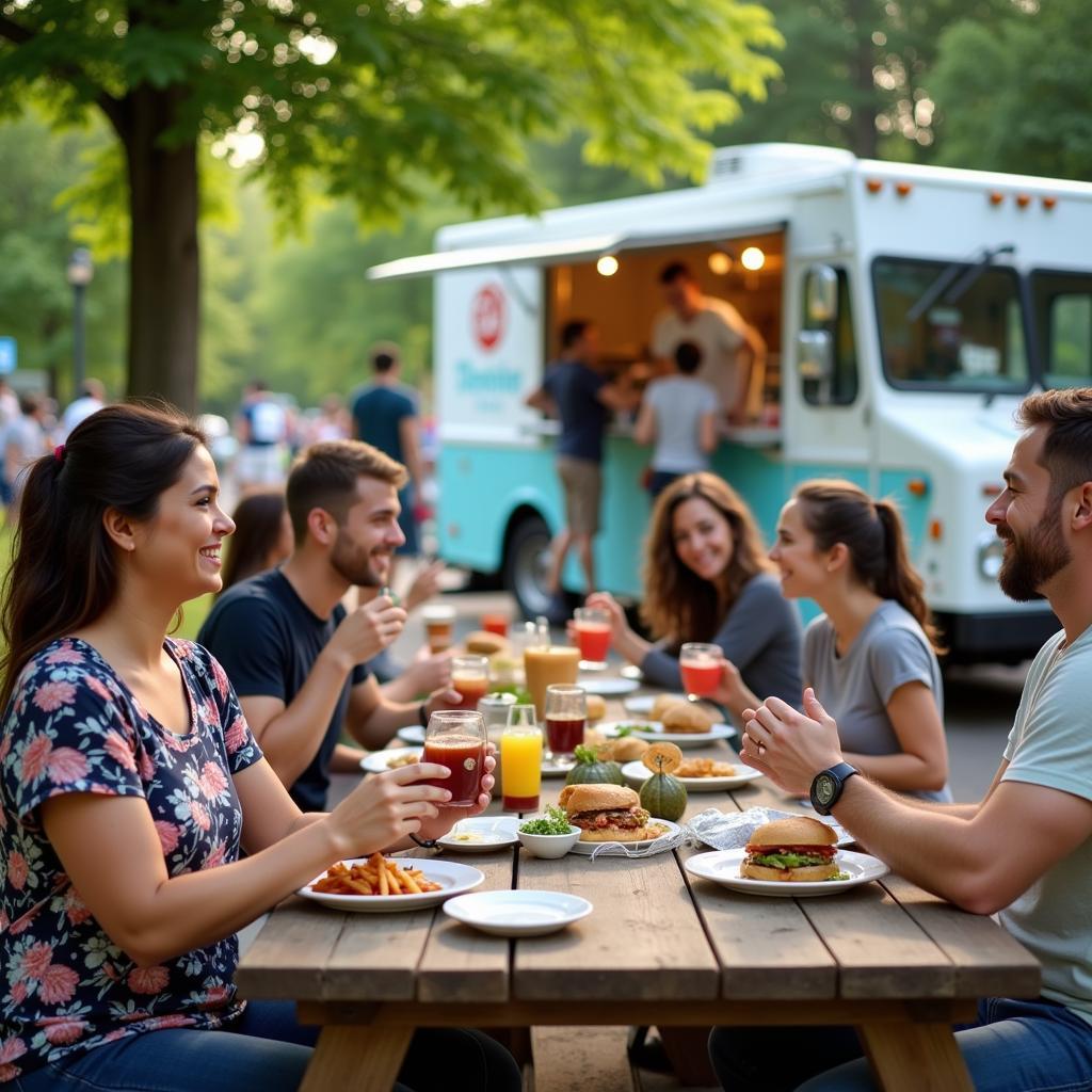 Dining at a Heritage Park Food Truck