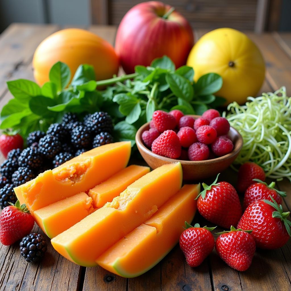 Vibrant Fruits and Vegetables for High Vibration