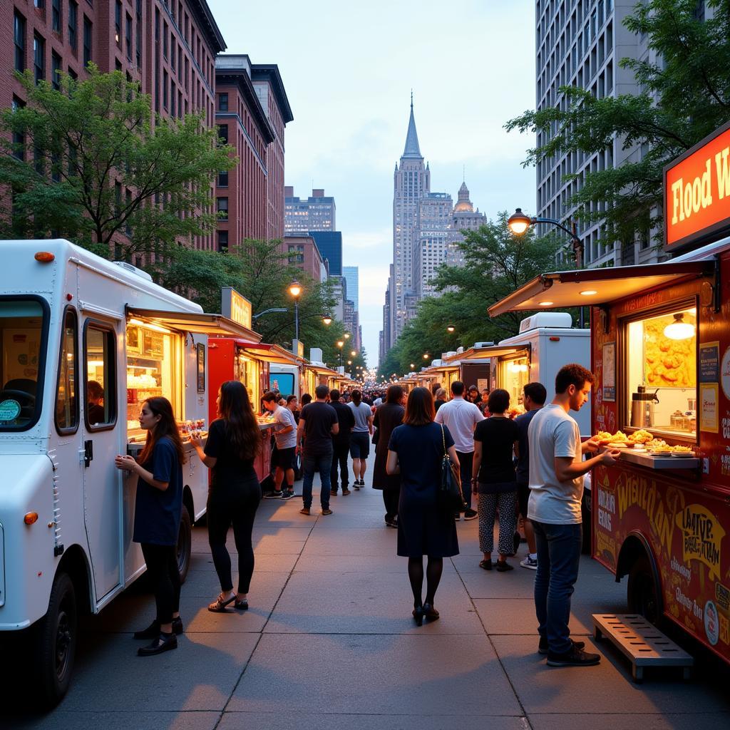 Highline food trucks offer diverse culinary options, from gourmet burgers to international flavors.