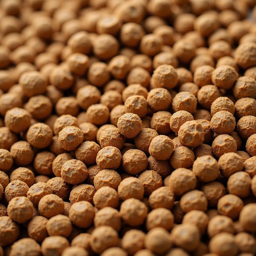 Close-up of Hikari Wheat Germ Koi Food Pellets