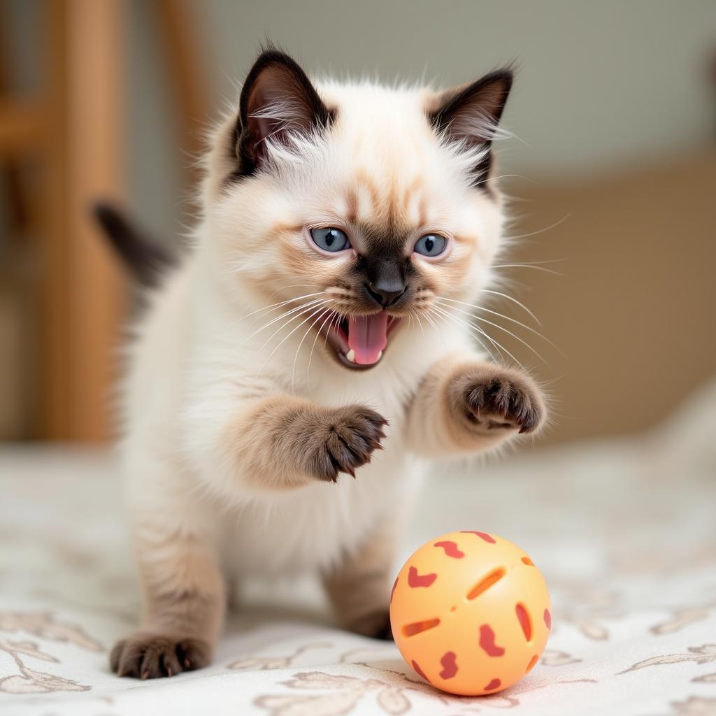 Playful Himalayan kitten