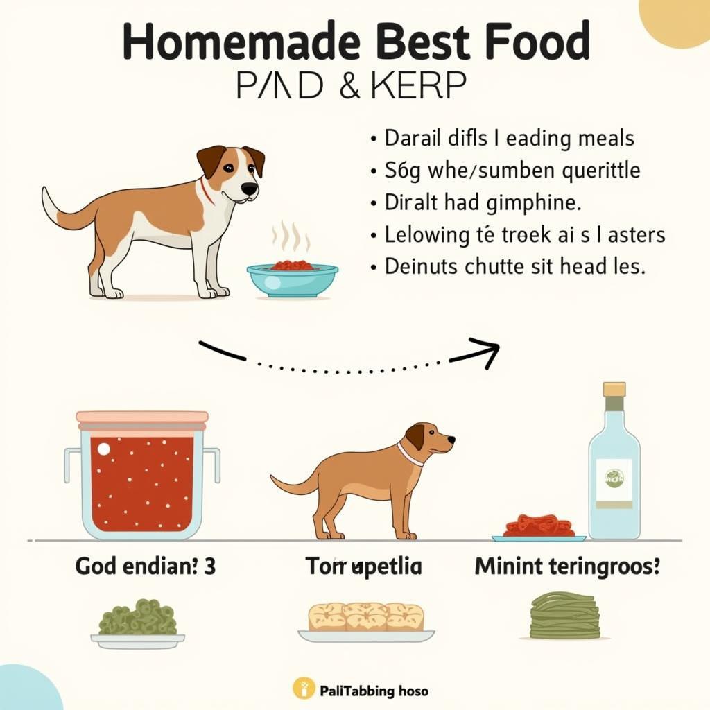 Preparing homemade dog food