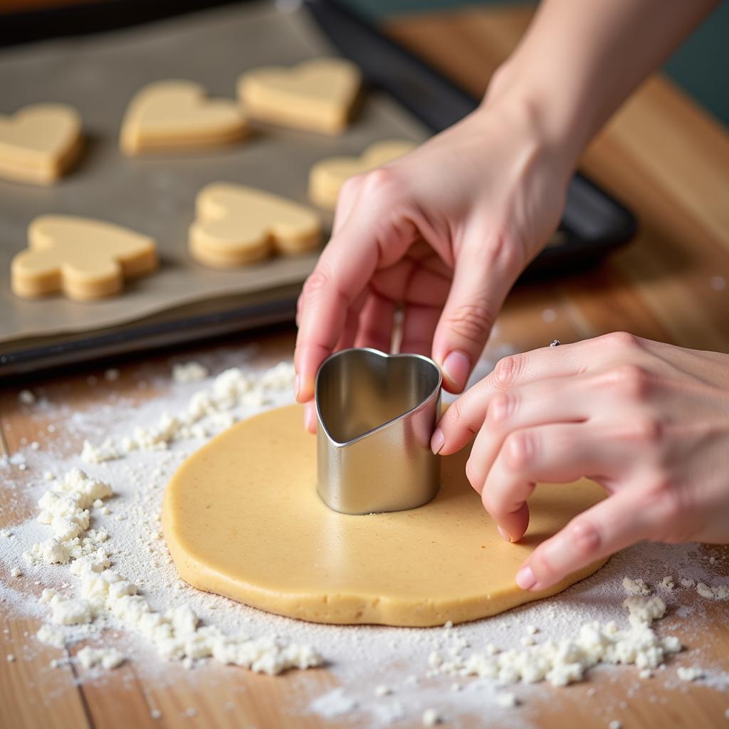 Baking Homemade Heart-Shaped Dog Treats