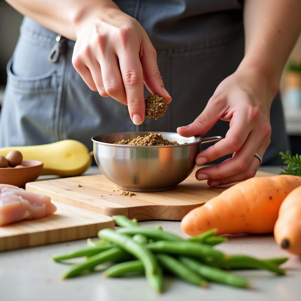 Preparing Homemade Low Sodium Dog Food