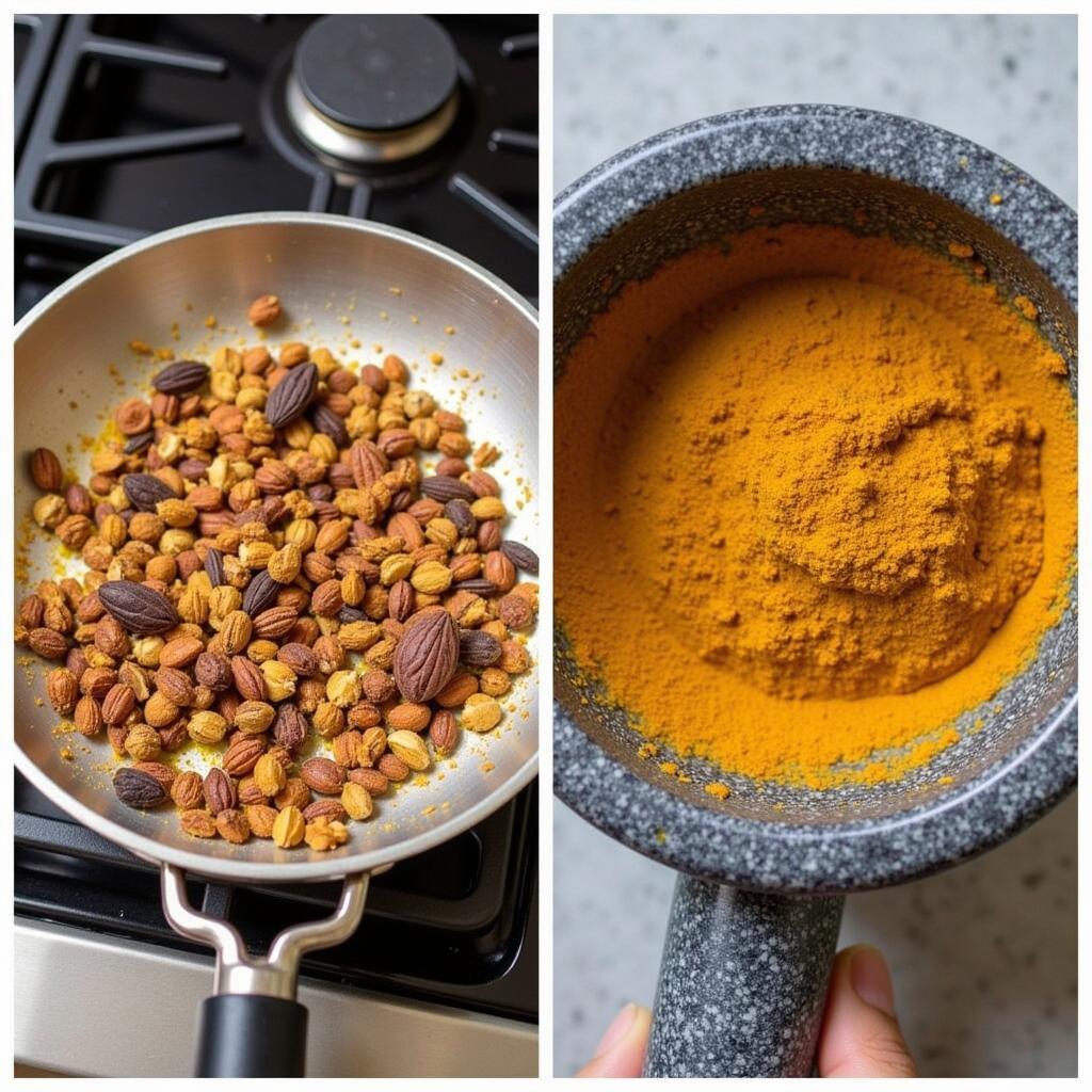 Preparing Homemade Masala