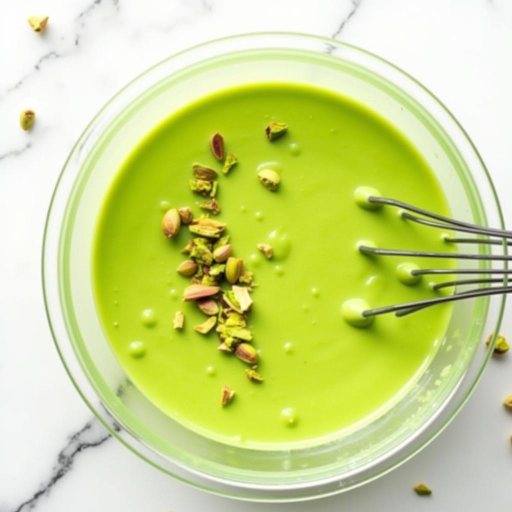 Homemade Pistachio Pudding for Angel Food Cake