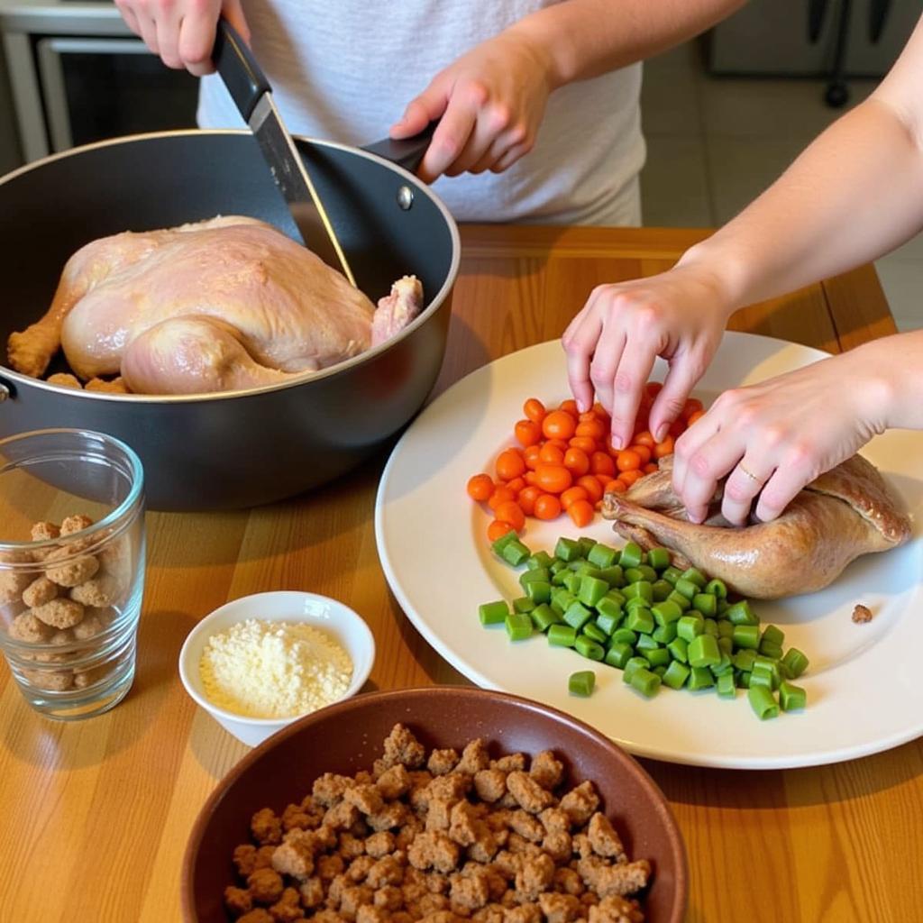 Homemade Turkey Dog Food Preparation