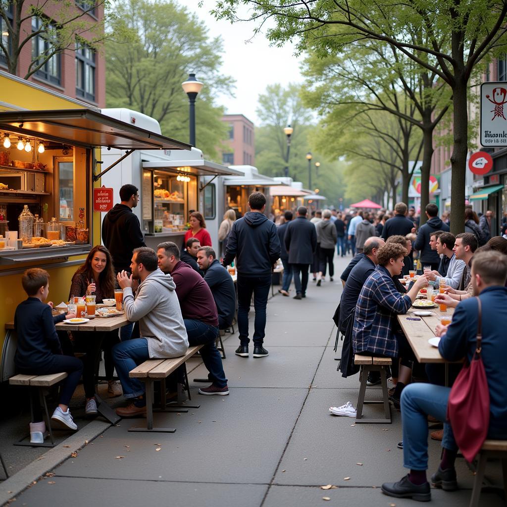 A Vibrant Hood Food Truck Scene