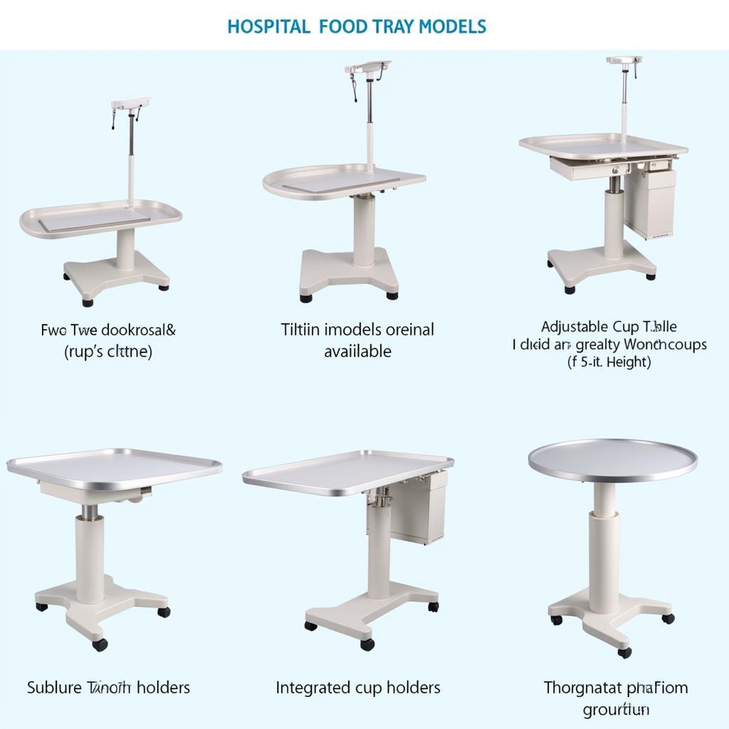 Various Models of Hospital Food Tray Tables