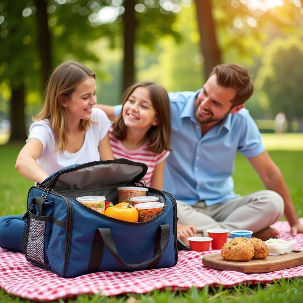 Hot bag used for a picnic