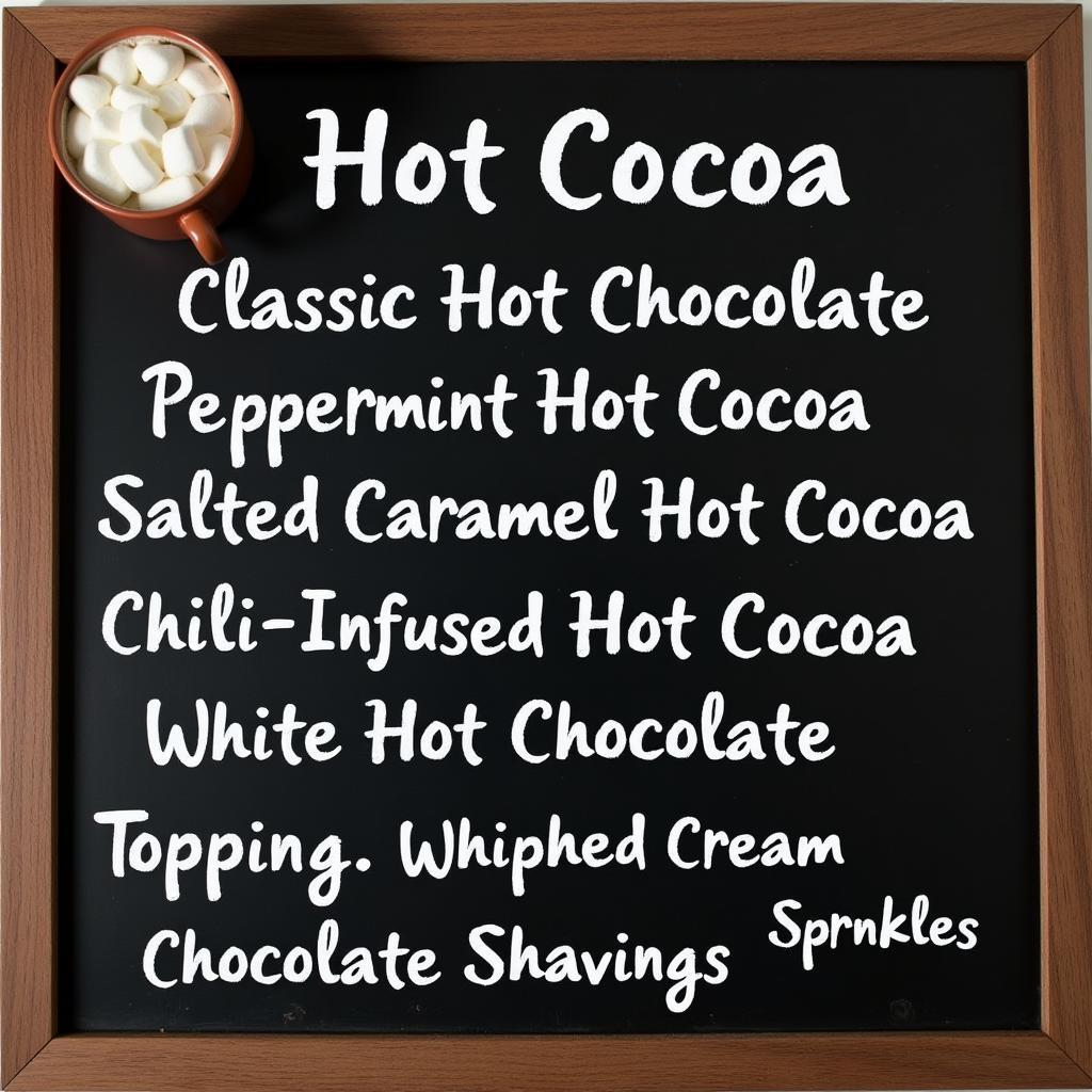 Hot Cocoa Food Truck Menu Options