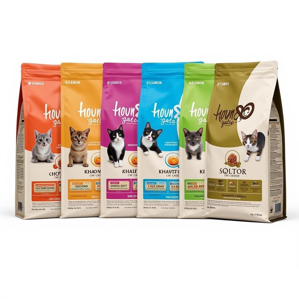 Different Varieties of Hound and Gatos Dry Cat Food