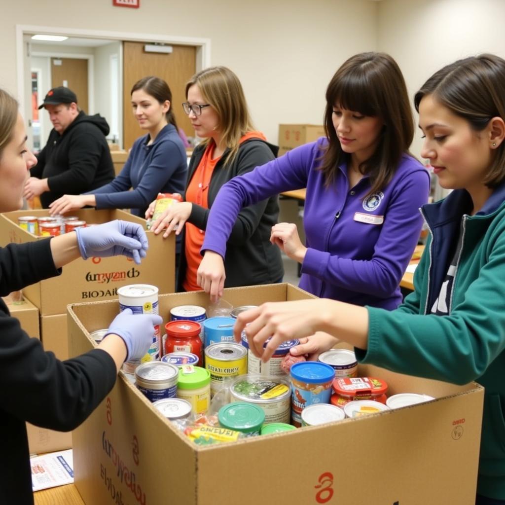 Volunteers at Howard County Food Bank