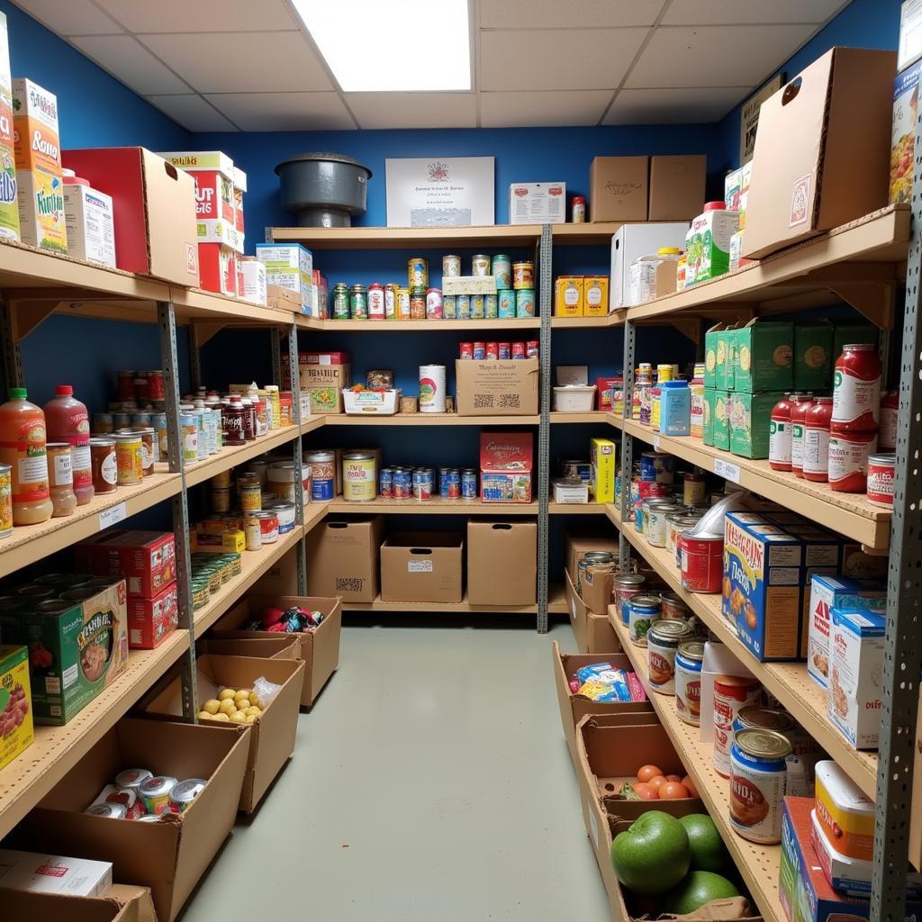 Howell Food Pantry Interior with Stocked Shelves