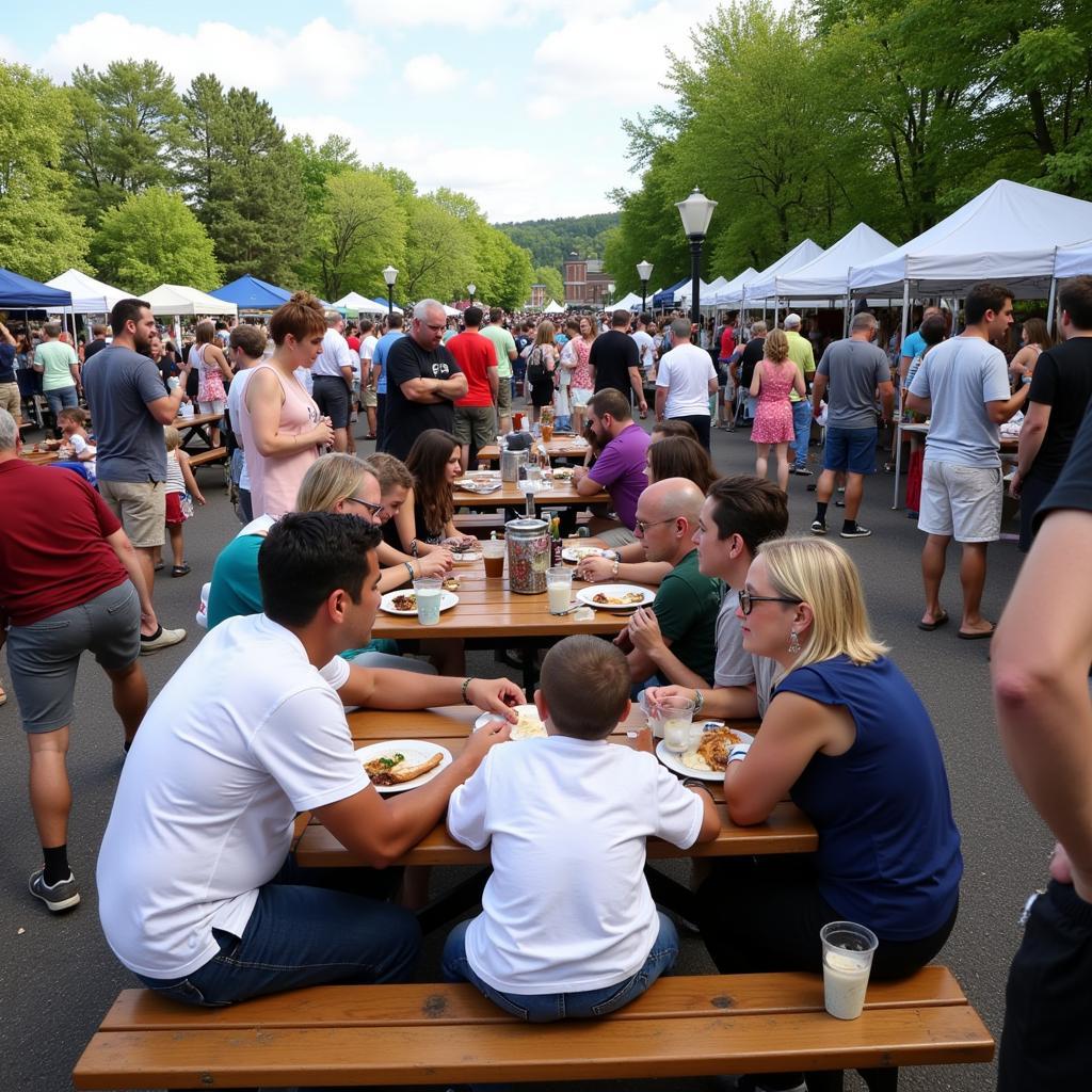 Attendees Enjoying the Hudson Valley Wine and Food Festival