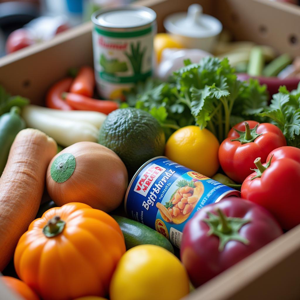 Donated Food Items at a Hudson, WI Food Pantry