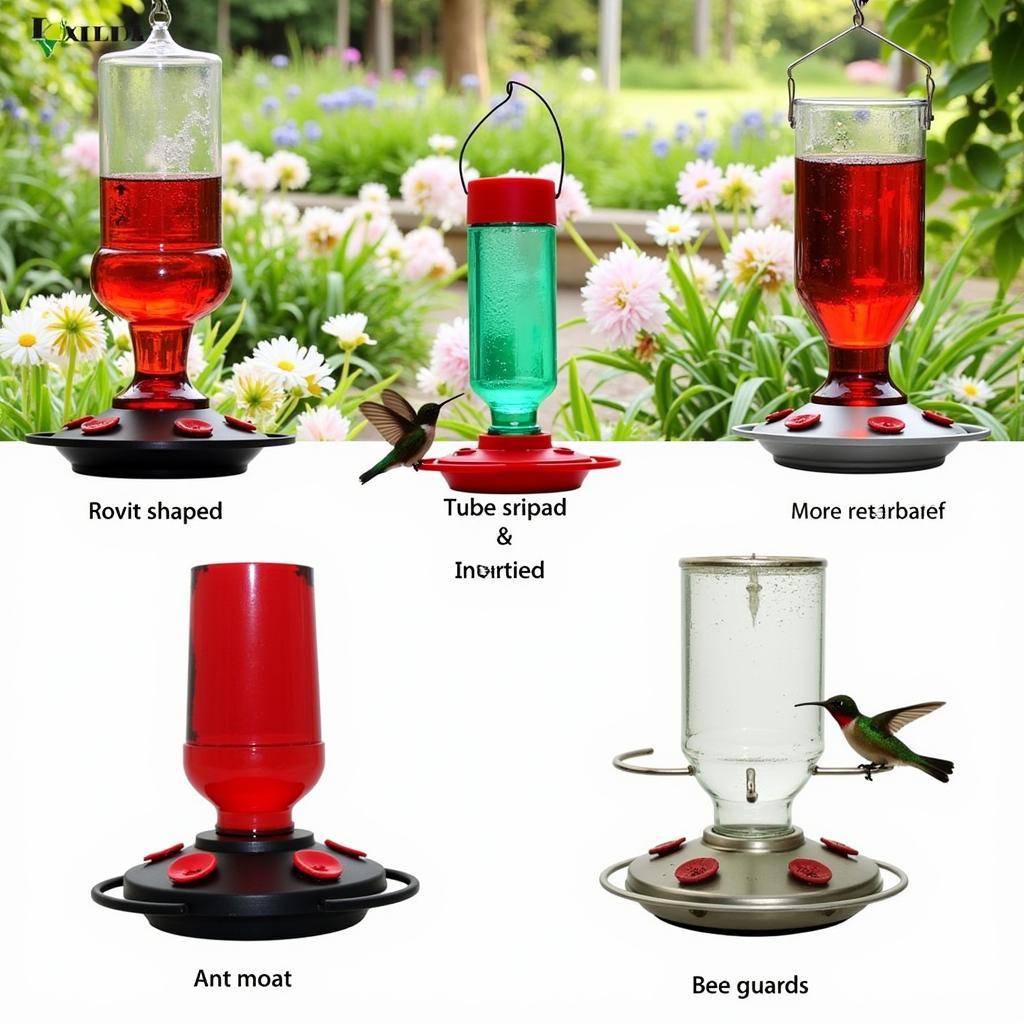 Hummingbird Feeders in Various Styles