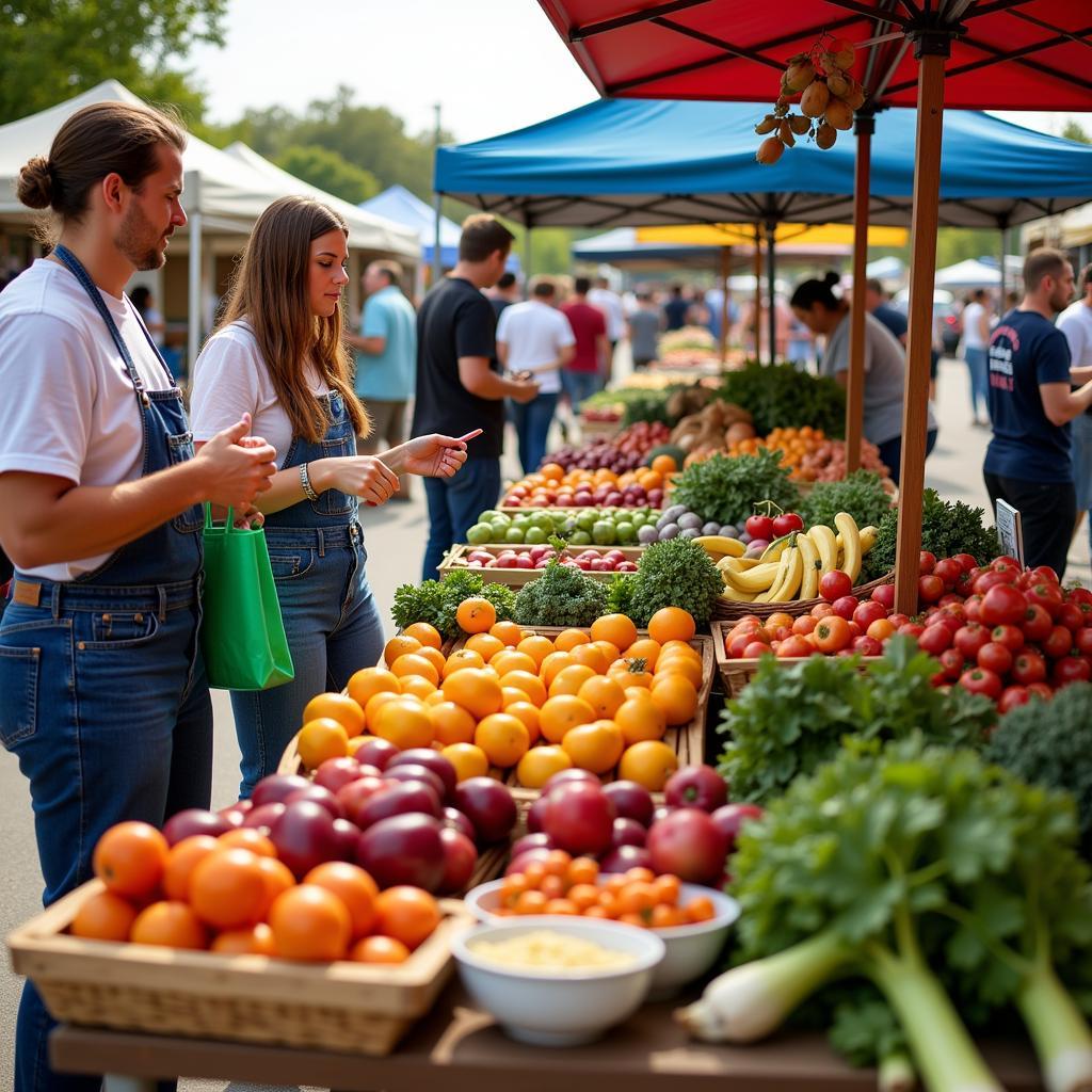 Fresh produce at a Huron Valley farmers market