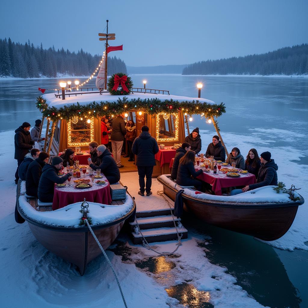 Themed Holiday Party on an Ice Boat