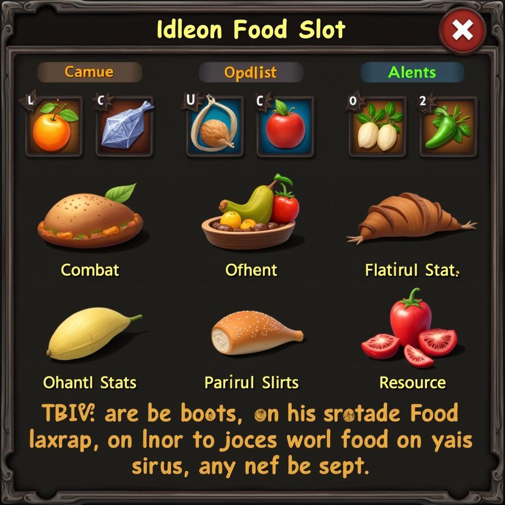 Choosing the right food for your Idleon food slots