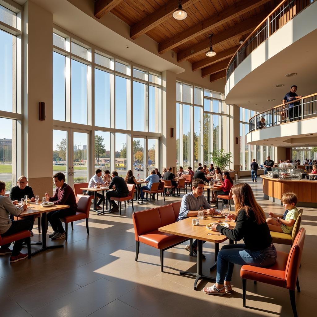 Comfortable Seating at the Illinois Center Food Court