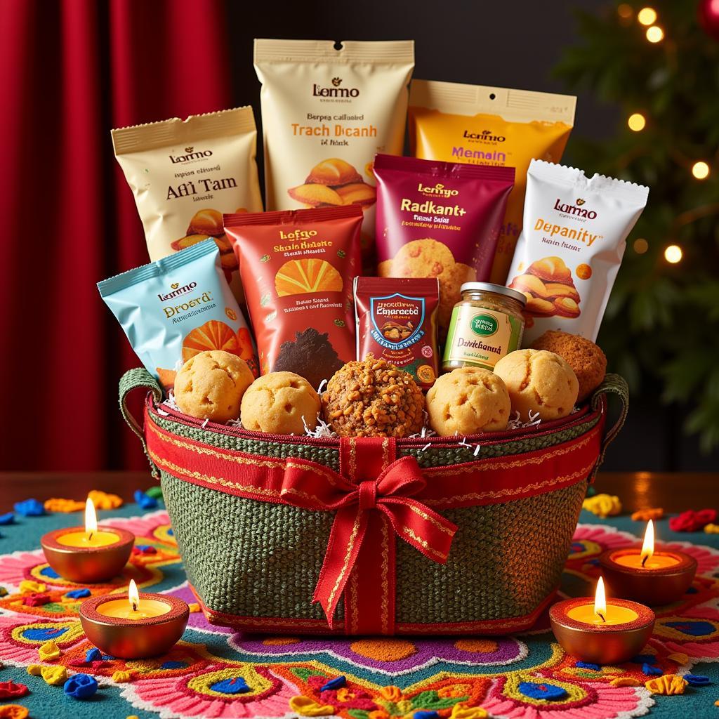 Indian Food Gift Basket for Diwali Celebration