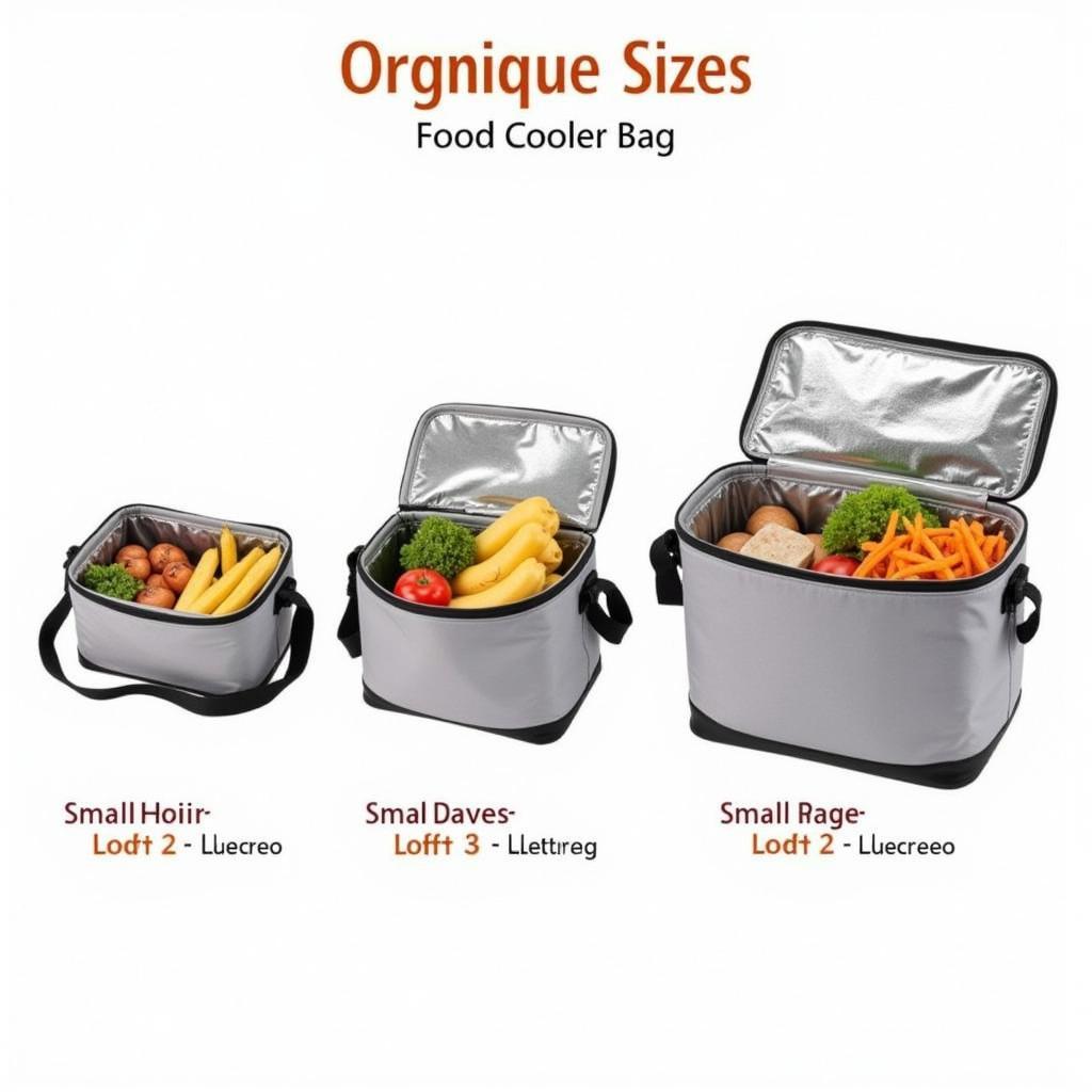 Various Sizes of Insulated Food Carrier Bags