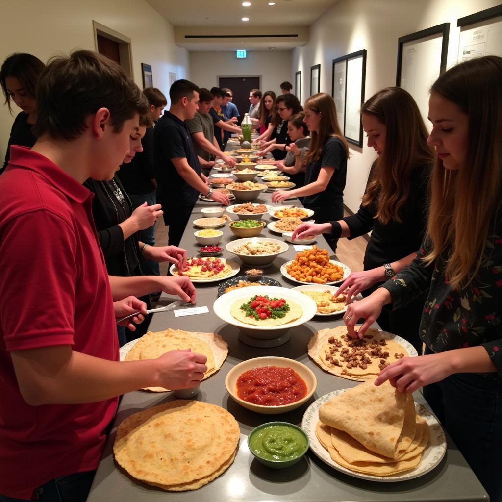 Interactive Taco Bar at Pre Prom Party