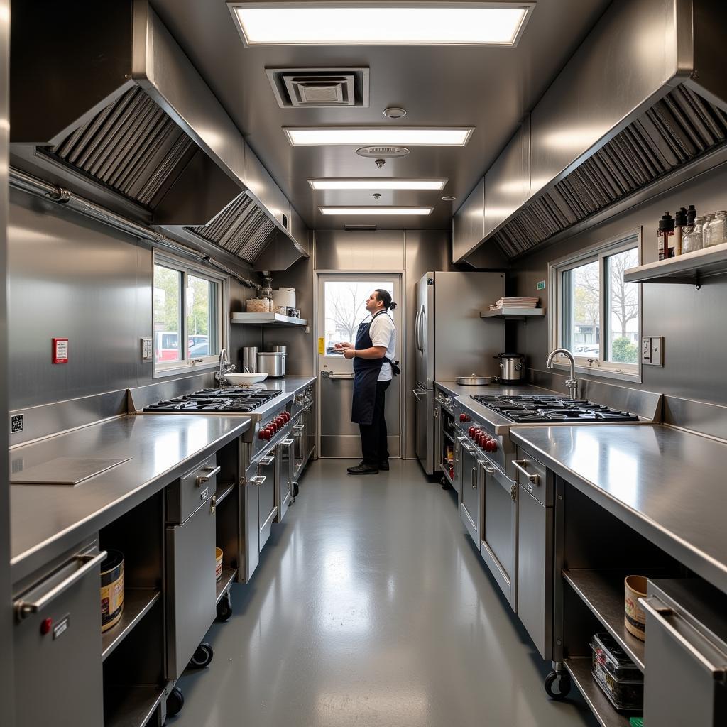 Modern Food Trailer Kitchen Interior