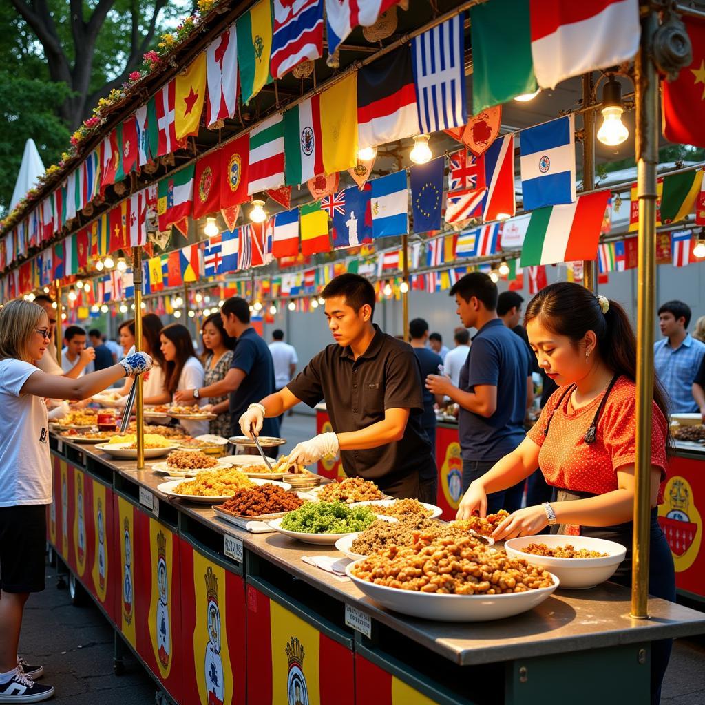 Diverse Food Stalls at the International Food Festival Souderton