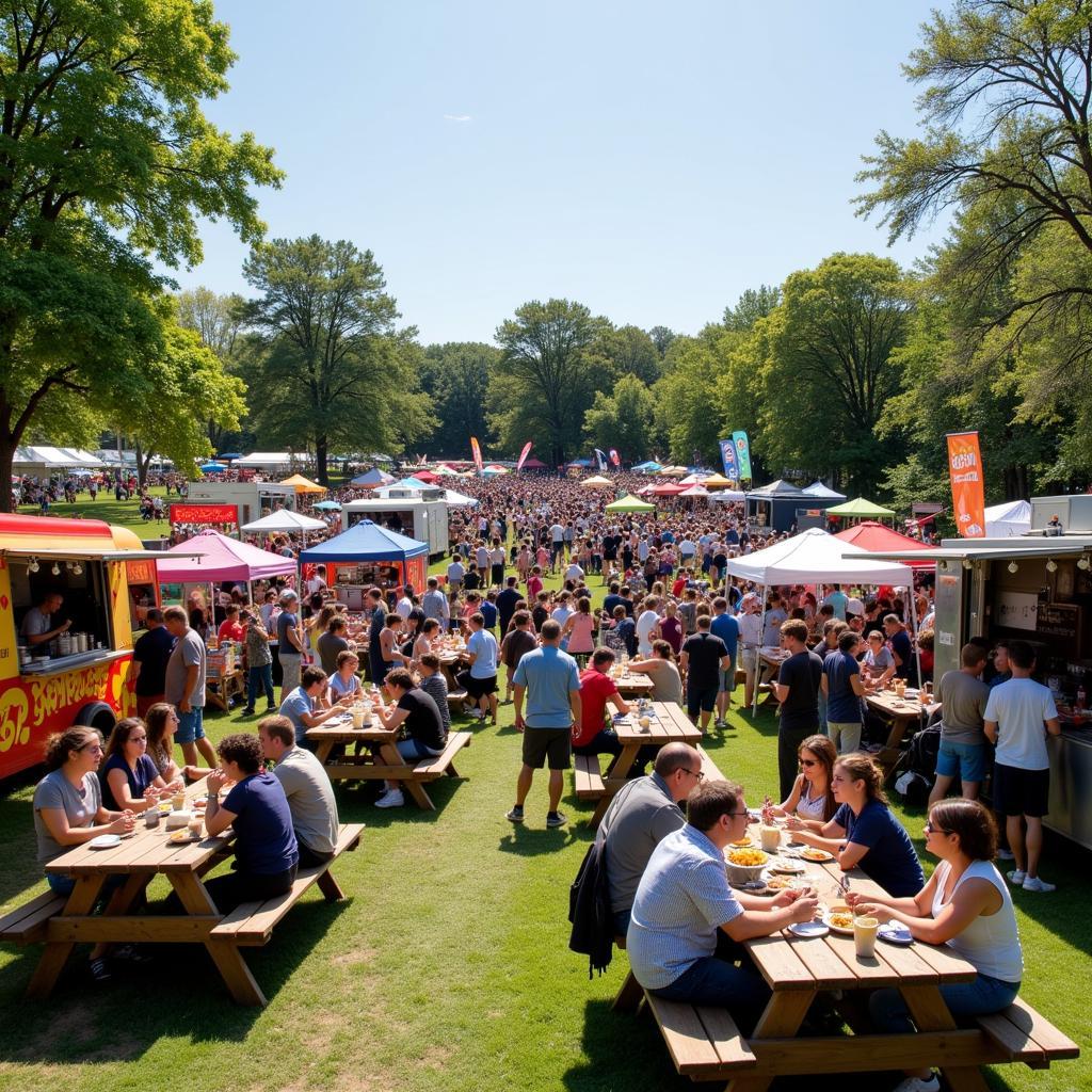 Vibrant Atmosphere at the International Food Festival