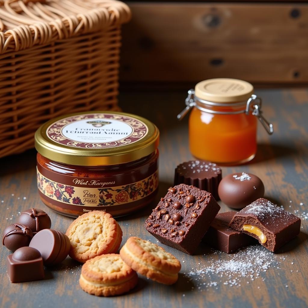 Irish Food Hamper Featuring Artisan Chocolates, Biscuits, and Preserves