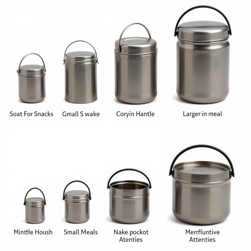 Different Sizes and Features of Iron Flask Food Jars